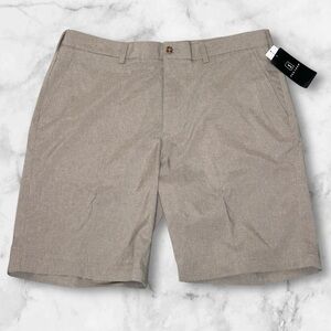 PGA Tour Golf‎ Shorts Khaki Heather Moisture Wicking Sun Protection Mens Shorts